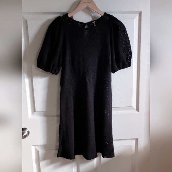 Free People | Black Knit Dress with Peek-a-boo hole in the back. - Picture 1 of 5
